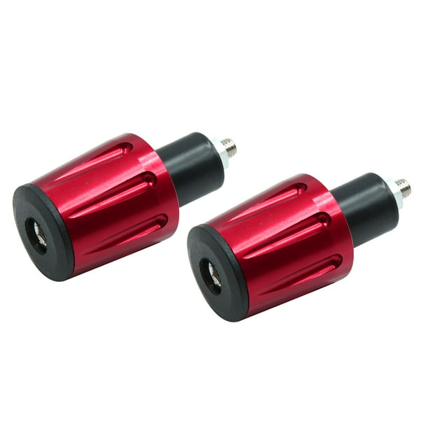 2x 17mm handlebar end weights motorcycle scooter bar end aluminum red